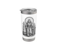 Dagda Celta Padre Dios Sagrado Caldero Línea Arte Vaso térmico de acero inoxidable de doble pared