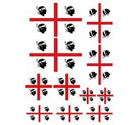 Daged Juego de 11 pegatinas autoadhesivas de la bandera de Cerdeña, para coche, moto, ciclista, oficina, FS