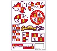 Daged Pegatina para mapa de Castilla y León España - Pegatina de viaje para coche, moto, motorista, bandera decorativa AK