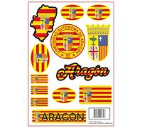 Daged Pegatinas de Aragón España para mapa - pegatinas de viaje para coche, moto, motero, bandera decorativa AK