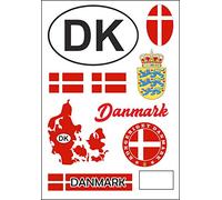 Daged Pegatinas de Dinamarca para tarjeta - Coche Coche Moto Biker Bandera Bandera Decoración AK