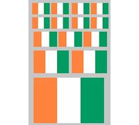 Daged Pegatinas de mapa de Irlanda, 14 unidades, para coche, moto, motero, bandera de vinilo, 14 F