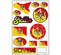 Daged Pegatinas de Sicilia de Italia, mapa - pegatinas de viaje para coche, moto, motero, bandera decorativa AK