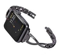 DaGeLon Correa para Apple Watch 42mm 44mm Series 4 Serie 3 2 1, Bling Diamantes de Imitación Noble Mujer Pulsera Repuesto Acero Inoxidable Reemplazo Banda para iWatch Sport Edition Nike+, Negro