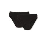 Dagi 2 Pack Regular Waist Brief Panty, Bragas De Las Mujeres, Black,