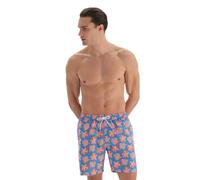 Dagi Fashion Swim Shorts Traje de baño, Blue-Salmon, M para Hombre