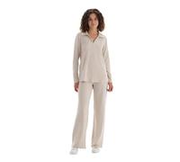 Dagi High Waist Pants Parte Inferior del Pijama, Beige Melange, S De Las Mujeres