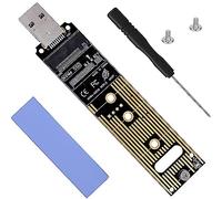 DAGIJIRD Adaptador M.2 a USB, tarjeta de lector NVMe a USB 3.1 compatible con NVMe (PCI-e) M Key SSD y (B+M Key SATA Based) NGFF SSD