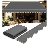 DAGITE Lona para Toldo Exterior, Tela De Repuesto para Toldo, Lona De Repuesto para Toldo Exterior 3.0x2m, Lona Recambio Jardín Patio Terraza Balcón (Size:2.5x2m,Color:Gris Oscuro)