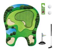 DAGLLGEW 1 Juego de Golf para Inodoro, Juego de práctica para Inodoro Que Incluye Bolas de Putter, minijuego de Golf Divertido para niños, Hombres, papá, Novio, baño
