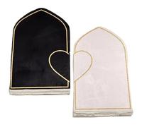 DAGLLGEW 1 par de alfombras de oración de 43 x 28 Pulgadas con patrón de corazón, Alfombra de oración Musulmana con Borla, portátil, Antideslizante, Lavable a máquina, Alfombra de islámica, m