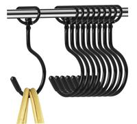 DAGLLGEW 10 ganchos giratorios, ganchos en forma de S giratorios de 360° para colgar, de metal resistentes para bolso, organizador, cocina, baño, dormitorio S para gancho para colgar
