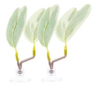 DAGLLGEW 2 hamacas para Betta, Hamaca Realista con Hojas vívidas, Juguetes Ligeros con Ventosa para Peces, Ideal para lenguado, pez Payaso y Guppy.