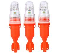 DAGLLGEW 3 bengalas LED Impermeables para Barcos, Kit electrónico automático de bengalas para Redes de Pesca, Boyas y Barcos, Kit de Rojas de Seguridad de Emergencia.