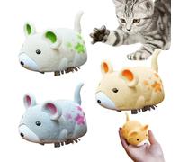 DAGLLGEW 3 Juguetes interactivos de ratón para Gatos, con Sonido, Resistentes al Desgaste y Divertidos, para el hogar.