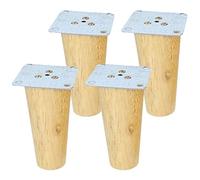 DAGLLGEW 4 Piezas de Muebles de Madera Patadas, reemplazo de Las Patas del sofá de Muebles, Madera para sillón, gabinete, Silla, para el Juego de 4, Maletas de Natural