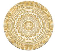 DAGLLGEW Alfombra Redonda Boho, Cómoda Alfombra Mandala De 4 Pies, Redonda Lavable, Circular Antideslizante para Dormitorio, Sala De Estar, Sala De Juegos