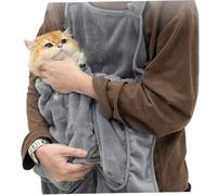 DAGLLGEW Arnés para Gatos, Delantal de Franela Suave con Agujeros para Las Garras, transportador Ajustable y Multifuncional para Cortar uñas, Dormir cómodamente y acariciar.