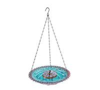 DAGLLGEW Baño para pájaros Colgante, Fuente de Agua Flotante Que atrae pájaros para jardín, Fuente de baño para con energía Solar para Exteriores, Patio, Patio, Solar Morada para baños par