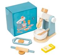 DAGLLGEW Batidora de Madera para niños, Juego de Cocina de Madera Natural con Accesorios, Juego de simulación para Hornear Galletas, de Comida para niños y niñas.
