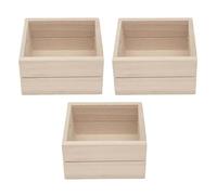 DAGLLGEW Cajas de Madera pequeñas, 4 x 3, 5 x 2, 2 cm, Escala 1:12, minicajas de Madera, Caja de Natural, miniaturas para Casas de muñecas, cestas de Comida, Accesorios de decoración para Casas de mu