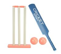 DAGLLGEW Cricket para niños 4pcs/Set, Kit de Cricket con ABS Cricket Bat Cricket Stumps 2 Bolas Juego de interacción Infantil para Padres para Equipos de Cricket en casa para niños de 3 años+