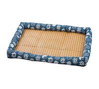 DAGLLGEW Esterilla refrescante para Gatos, 40, 6 x 30, 5 cm, Lavable, de ratán Natural, Transpirable, para Verano, con Almohada para Perros y Gatitos.