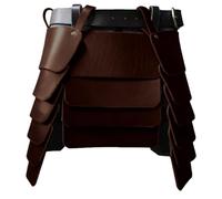 DAGLLGEW Falda vikinga Medieval de cuero de PU Armadura de cintura Cinturón ancho Armadura de muslo Falda de caballeros mercenarios con cinturón Disfraz gótico retro medieval para fiesta de cosplay