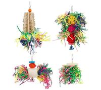 DAGLLGEW Juguetes Colgantes para pájaros, jaulas de Papel para periquitos, cacatúas, periquitos, agapornis y Loros.