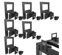 DAGLLGEW Juntas de colchón Antideslizantes, 6 Piezas, Tope Deslizante de colchón de Metal Ajustable, Evita Que se deslice, Barra de retención Negra para somier de Marco de Cama de Metal