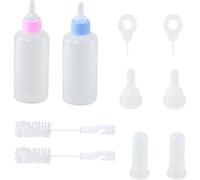 DAGLLGEW Kit de alimentación con biberón para Gatitos, biberón pequeño con Cepillo de Limpieza y tetinas de Repuesto para recién Nacidos, Cachorros, Conejos y Animales pequeños. para Cachorros.