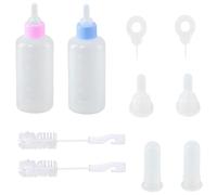 DAGLLGEW Kit de alimentación con biberón para Gatitos, biberón pequeño con Cepillo de Limpieza y tetinas de Repuesto para Cachorros, Conejos y Animales pequeños.