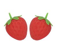 DAGLLGEW Paquete de 2 Bolas de estrés de Fresa, Juguetes realistas de Frutas para Juego sensorial y Alivio del estrés, Juguetes Suaves para apretar para Adultos y niños Bolas de Frutas aplastadas