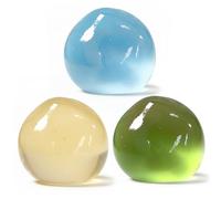 DAGLLGEW Paquete de 3 Bolas antiestrés de Aceite de - Juguete maleable para aliviar el estrés de 2.4 in, Bola sensorial de gelatina Azul, Amarilla y Verde para Bolas de relajación y Enfoque, Juguete