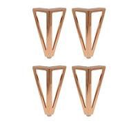 DAGLLGEW Pies de Muebles de Metal Pies Triangle Gabinete Pies de reemplazo para la Mesa Sofá 4 Piezas de Oro Rosa, pies de gabinete de Metal