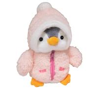 DAGLLGEW Pingüino de Peluche de 9, 84 Pulgadas, pequeño y Lindo pingüino de Peluche Suave con Chaqueta de Forro Polar y Gorro para cumpleaños de niños niñas, Estilo 1, San Valentín de