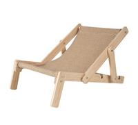 DAGLLGEW Silla de sisal para Gatos, Cama elevada de Madera Ajustable de 50 x 37 x 34 cm, rascador de sisal de Repuesto, Tumbona portátil para Interiores.