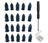 DAGLLGEW Tapones de neumáticos, 20 clavos de goma para reparación de neumáticos de autoservicio, kit de reparación al vacío, tornillos autorroscantes impermeables para motocicleta, vehículo eléctrico