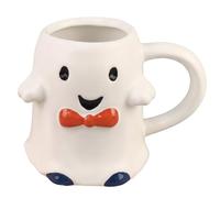 DAGLLGEW Taza de Halloween, taza de café de Halloween resistente al calor, de cerámica temática Little Devil, blanca, 14-17 oz