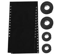 DAGLLGEW Tela de Repuesto para Silla de Patio, 160 x 43 cm, con 4 Cuerdas elásticas, Kit de reparación Impermeable y Transpirable para Silla reclinable de Exterior, Color Negro.