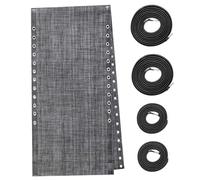 DAGLLGEW Tela de Repuesto para Silla de Patio, 160 x 43 cm, con 4 Cuerdas elásticas, Kit de reparación Impermeable y Transpirable para Silla reclinable de Exterior, Color Negro y Gris.