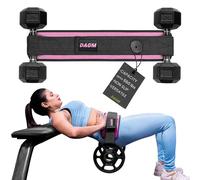 DAGM Cinturón de empuje de cadera - Entrenador de glúteos resistente, cómodo, ajustable con almohadillas antideslizantes. Ideal para entrenamientos en casa con mancuernas, pesas rusas, platos.