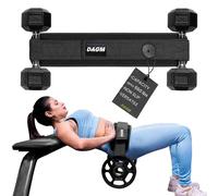 DAGM Cinturón de Empuje de Cadera para Mancuernas Pesadas, Entrenador de Glúteos Seguro con Acolchado Extra Antideslizante que Protege tus Caderas - Ideal para Gimnasio y Entrenamientos en Casa - Usar