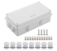 DAGORD Caja de Conexiones Electricas Exterior IP65 Caja de Derivación IP65 Resistente al Agua 200 x 100 x 70 mm Cajas de Conexiones Impermeable IP65 Caja de Derivación de Superficie Blanca