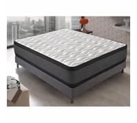 DAGOSTINO Home - Colchón Viscoelástico Cesar 135x190 | Altura 30 cm | Firmeza Alta H3 | Soporte Ergonómico Premium | Reversible | Oeko-Tex | Blanco, Negro y Gris