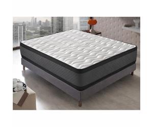 DAGOSTINO Home - Colchón Viscoelástico Cesar 90x190 | Altura 30 cm | Firmeza Alta H3 | Soporte Ergonómico Premium | Reversible | Oeko-Tex | Blanco, Negro y Gris
