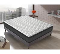DAGOSTINO Home - Colchón Viscoelástico Onyx 150X190 cm. | Altura 20 cm | Firmeza Alta y Ergonómica | Reversible Invierno/Verano | Certificado Oeko-Tex | Blanco y Negro.