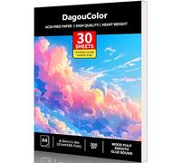 Dagoucolor A4 30hojas Papel Acuarela Cuaderno, Pintura Profesional Para Niños y Adultos, Papel sin ácido 300gsm, 21cm X 29.7cm (CLOUD)