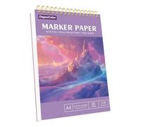 DagouColor Papel Marcadores de Alcohol, A4, 1 Pack, 60 Hojas (120 Páginas) Papel de Dibujo, Prevención de Fugas Papel Marcado Alcohol, Almohadilla de Dibujo Sin Acido para Artistas Niños Adulto