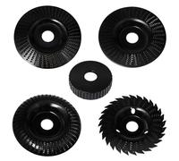 Dagran 5 Piezas Muela Amoladora Madera Muela Abrasiva, 125mm/75mm Disco Radial Madera Abrasivo, DiáMetro Interior 22,2 mm para Smerigliatrice Angolare Tallar y Desbaste, Negro